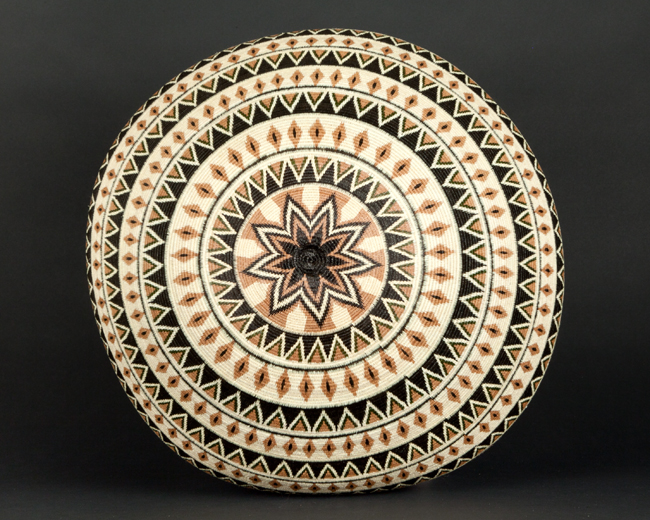 colorful geometric basket