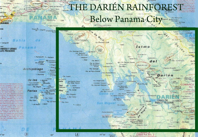 map of the Darien Rainforest